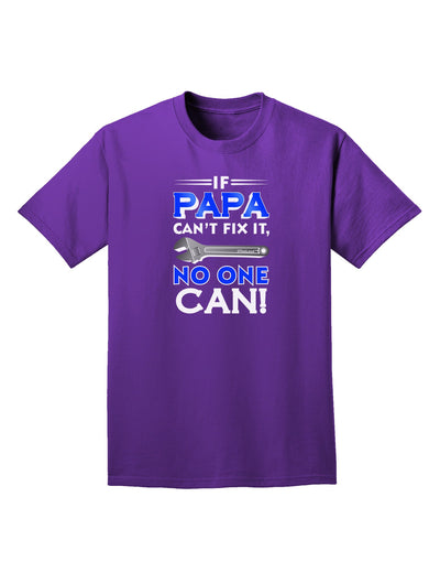 If Papa Can't Fix It Adult Dark T-Shirt-Mens T-Shirt-TooLoud-Purple-Small-Davson Sales