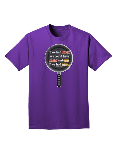 If We Had Bacon - Text Adult Dark T-Shirt by TooLoud-Mens T-Shirt-TooLoud-Purple-Small-Davson Sales