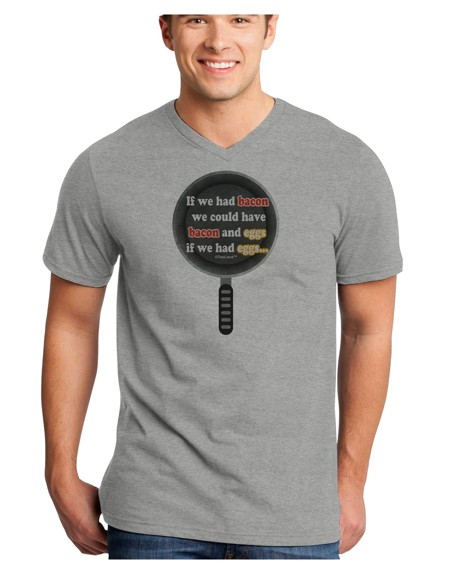 If We Had Bacon - Text Adult V-Neck T-shirt by TooLoud-Mens V-Neck T-Shirt-TooLoud-White-Small-Davson Sales