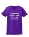 If You Don't Believe You'd Better Get Superstitious Womens Dark T-Shirt by TooLoud-Womens T-Shirt-TooLoud-Purple-X-Small-Davson Sales