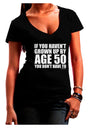 If You Haven't Grown Up By Age 50 Juniors V-Neck Dark T-Shirt by TooLoud-Womens V-Neck T-Shirts-TooLoud-Black-Juniors Fitted Small-Davson Sales