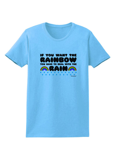 If You Want The Rainbow Quote Womens T-Shirt by TooLoud-Womens T-Shirt-TooLoud-Aquatic-Blue-X-Small-Davson Sales