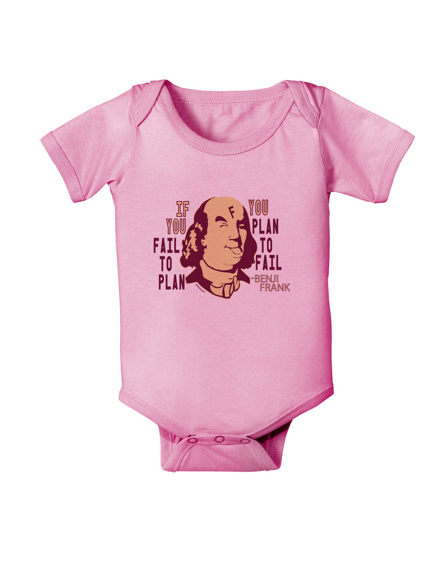 If you Fail to Plan, you Plan to Fail-Benjamin Franklin Baby Romper Bodysuit-Baby Romper-TooLoud-White-06-Months-Davson Sales