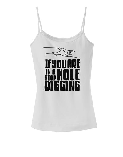 If you are in a hole stop digging Dark Womens V-Neck Dark T-Shirt-Womens V-Neck T-Shirts-TooLoud-White-Small-Davson Sales