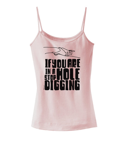If you are in a hole stop digging Dark Womens V-Neck Dark T-Shirt-Womens V-Neck T-Shirts-TooLoud-SoftPink-Small-Davson Sales