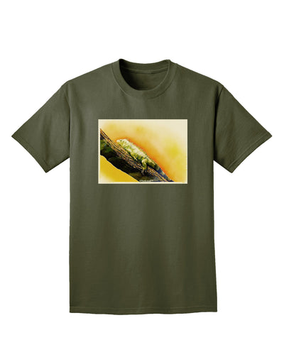 Iguana Watercolor Adult Dark T-Shirt-Mens T-Shirt-TooLoud-Military-Green-Small-Davson Sales