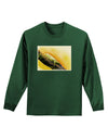 Iguana Watercolor Adult Long Sleeve Dark T-Shirt-TooLoud-Dark-Green-Small-Davson Sales