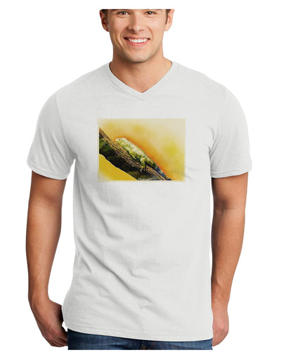 Iguana Watercolor Adult V-Neck T-shirt-Mens V-Neck T-Shirt-TooLoud-White-Small-Davson Sales