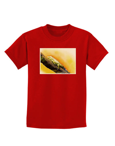 Iguana Watercolor Childrens Dark T-Shirt-Childrens T-Shirt-TooLoud-Red-X-Small-Davson Sales