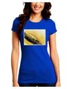 Iguana Watercolor Juniors Crew Dark T-Shirt-T-Shirts Juniors Tops-TooLoud-Royal-Blue-Juniors Fitted Small-Davson Sales