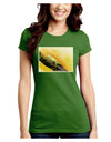 Iguana Watercolor Juniors Crew Dark T-Shirt-T-Shirts Juniors Tops-TooLoud-Kiwi-Green-Juniors Fitted Small-Davson Sales