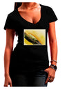 Iguana Watercolor Juniors V-Neck Dark T-Shirt-Womens V-Neck T-Shirts-TooLoud-Black-Juniors Fitted Small-Davson Sales