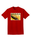 Iguana Watercolor Text Adult Dark T-Shirt-Mens T-Shirt-TooLoud-Red-Small-Davson Sales