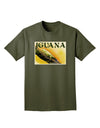 Iguana Watercolor Text Adult Dark T-Shirt-Mens T-Shirt-TooLoud-Military-Green-Small-Davson Sales