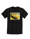 Iguana Watercolor Text Childrens Dark T-Shirt-Childrens T-Shirt-TooLoud-Black-X-Small-Davson Sales