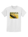 Iguana Watercolor Text Childrens T-Shirt-Childrens T-Shirt-TooLoud-White-X-Small-Davson Sales