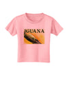 Iguana Watercolor Text Toddler T-Shirt-Toddler T-Shirt-TooLoud-Candy-Pink-2T-Davson Sales