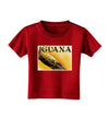 Iguana Watercolor Text Toddler T-Shirt Dark-Toddler T-Shirt-TooLoud-Red-2T-Davson Sales