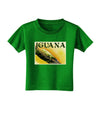 Iguana Watercolor Text Toddler T-Shirt Dark-Toddler T-Shirt-TooLoud-Clover-Green-2T-Davson Sales