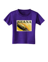 Iguana Watercolor Text Toddler T-Shirt Dark-Toddler T-Shirt-TooLoud-Purple-2T-Davson Sales