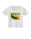 Iguana Watercolor Text Toddler T-Shirt-Toddler T-Shirt-TooLoud-White-2T-Davson Sales