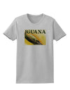 Iguana Watercolor Text Womens T-Shirt-Womens T-Shirt-TooLoud-AshGray-X-Small-Davson Sales