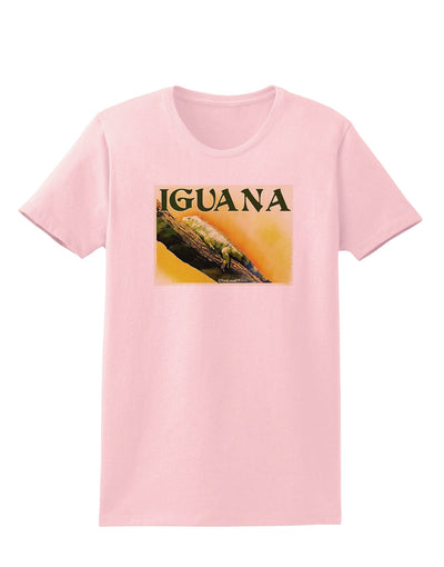 Iguana Watercolor Text Womens T-Shirt-Womens T-Shirt-TooLoud-PalePink-X-Small-Davson Sales