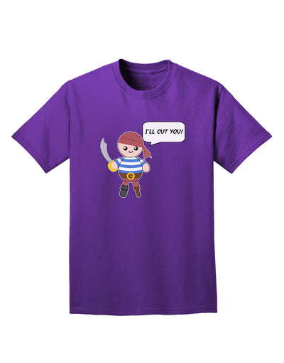 I'll Cut You - Petey the Pirate Adult Dark T-Shirt-Mens T-Shirt-TooLoud-Purple-Small-Davson Sales