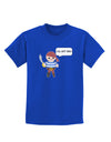 I'll Cut You - Petey the Pirate Childrens Dark T-Shirt-Childrens T-Shirt-TooLoud-Royal-Blue-X-Small-Davson Sales