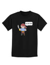 I'll Cut You - Petey the Pirate Childrens Dark T-Shirt-Childrens T-Shirt-TooLoud-Black-X-Small-Davson Sales