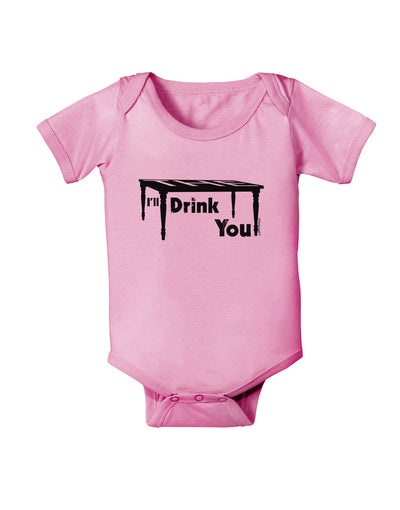 I'll Drink You Under the Table Baby Romper Bodysuit-Baby Romper-TooLoud-Pink-06-Months-Davson Sales