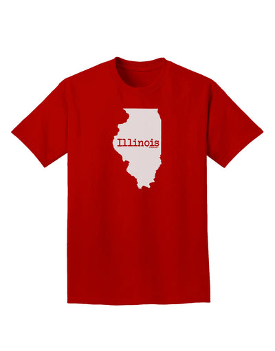 Illinois - United States Shape Adult Dark T-Shirt by TooLoud-Mens T-Shirt-TooLoud-Red-Small-Davson Sales