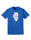 Illinois - United States Shape Adult Dark T-Shirt by TooLoud-Mens T-Shirt-TooLoud-Royal-Blue-Small-Davson Sales