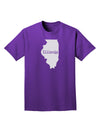 Illinois - United States Shape Adult Dark T-Shirt by TooLoud-Mens T-Shirt-TooLoud-Purple-Small-Davson Sales