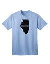 Illinois - United States Shape Adult T-Shirt: A Stylish Addition to Your Wardrobe by TooLoud-Mens T-shirts-TooLoud-Light-Blue-Small-Davson Sales