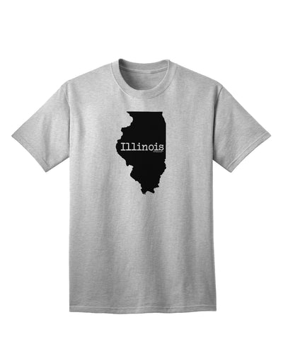 Illinois - United States Shape Adult T-Shirt: A Stylish Addition to Your Wardrobe by TooLoud-Mens T-shirts-TooLoud-AshGray-Small-Davson Sales