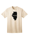 Illinois - United States Shape Adult T-Shirt: A Stylish Addition to Your Wardrobe by TooLoud-Mens T-shirts-TooLoud-Natural-Small-Davson Sales