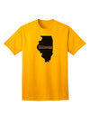 Illinois - United States Shape Adult T-Shirt: A Stylish Addition to Your Wardrobe by TooLoud-Mens T-shirts-TooLoud-Gold-Small-Davson Sales