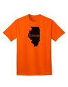 Illinois - United States Shape Adult T-Shirt: A Stylish Addition to Your Wardrobe by TooLoud-Mens T-shirts-TooLoud-Orange-Small-Davson Sales