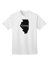 Illinois - United States Shape Adult T-Shirt: A Stylish Addition to Your Wardrobe by TooLoud-Mens T-shirts-TooLoud-White-Small-Davson Sales