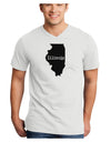 Illinois - United States Shape Adult V-Neck T-shirt by TooLoud-Mens V-Neck T-Shirt-TooLoud-White-Small-Davson Sales