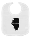 Illinois - United States Shape Baby Bib by TooLoud