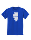 Illinois - United States Shape Childrens Dark T-Shirt by TooLoud-Childrens T-Shirt-TooLoud-Royal-Blue-X-Small-Davson Sales