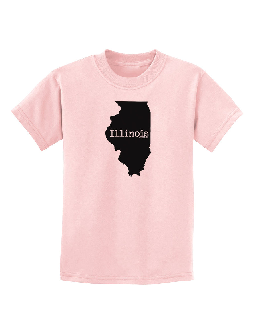 Illinois - United States Shape Childrens T-Shirt by TooLoud-Childrens T-Shirt-TooLoud-White-X-Small-Davson Sales