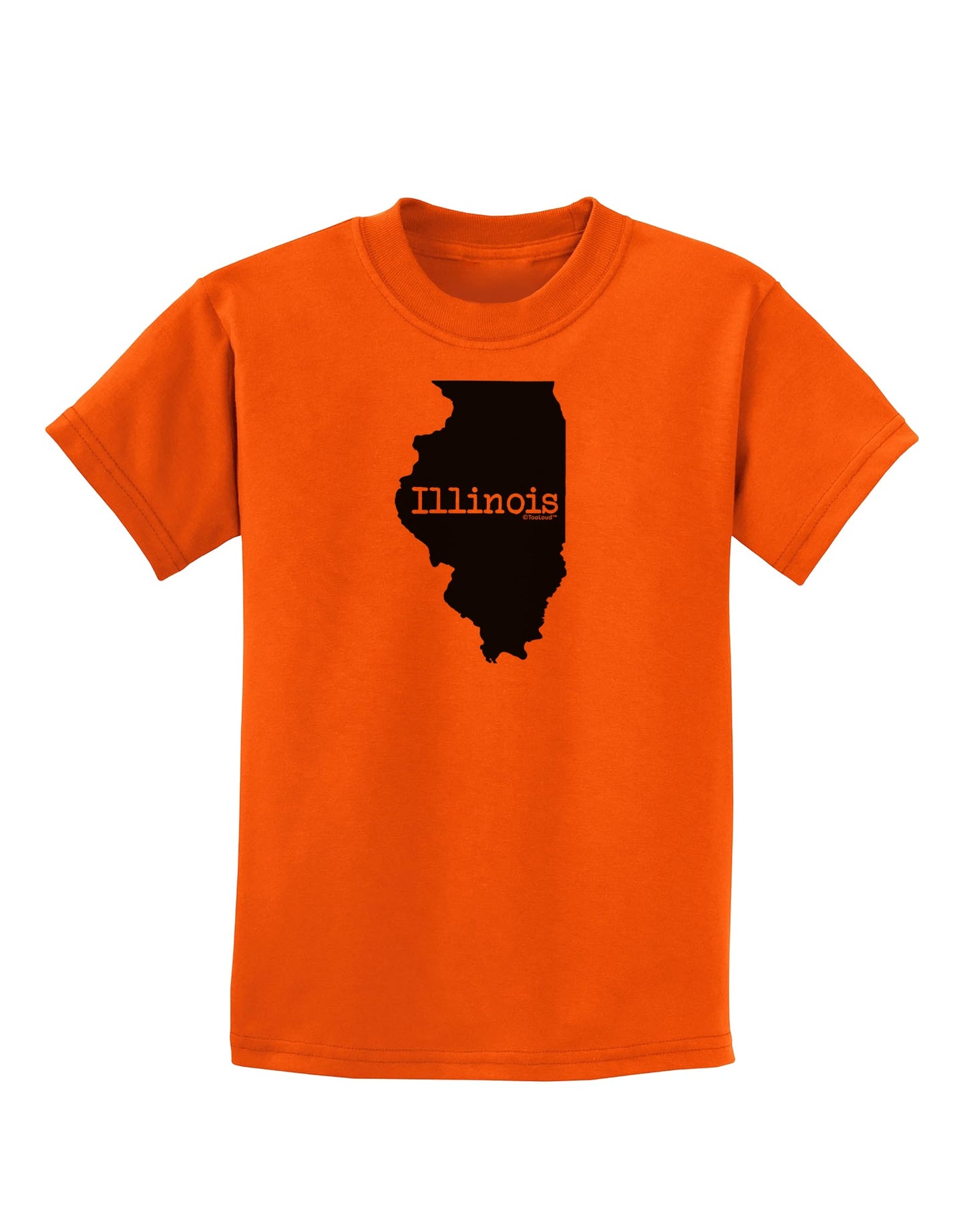 Illinois - United States Shape Childrens T-Shirt by TooLoud-Childrens T-Shirt-TooLoud-Orange-X-Small-Davson Sales