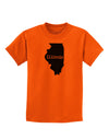 Illinois - United States Shape Childrens T-Shirt by TooLoud-Childrens T-Shirt-TooLoud-Orange-X-Small-Davson Sales