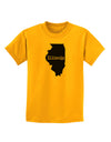 Illinois - United States Shape Childrens T-Shirt by TooLoud-Childrens T-Shirt-TooLoud-Gold-X-Small-Davson Sales