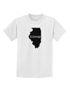 Illinois - United States Shape Childrens T-Shirt by TooLoud-Childrens T-Shirt-TooLoud-White-X-Small-Davson Sales