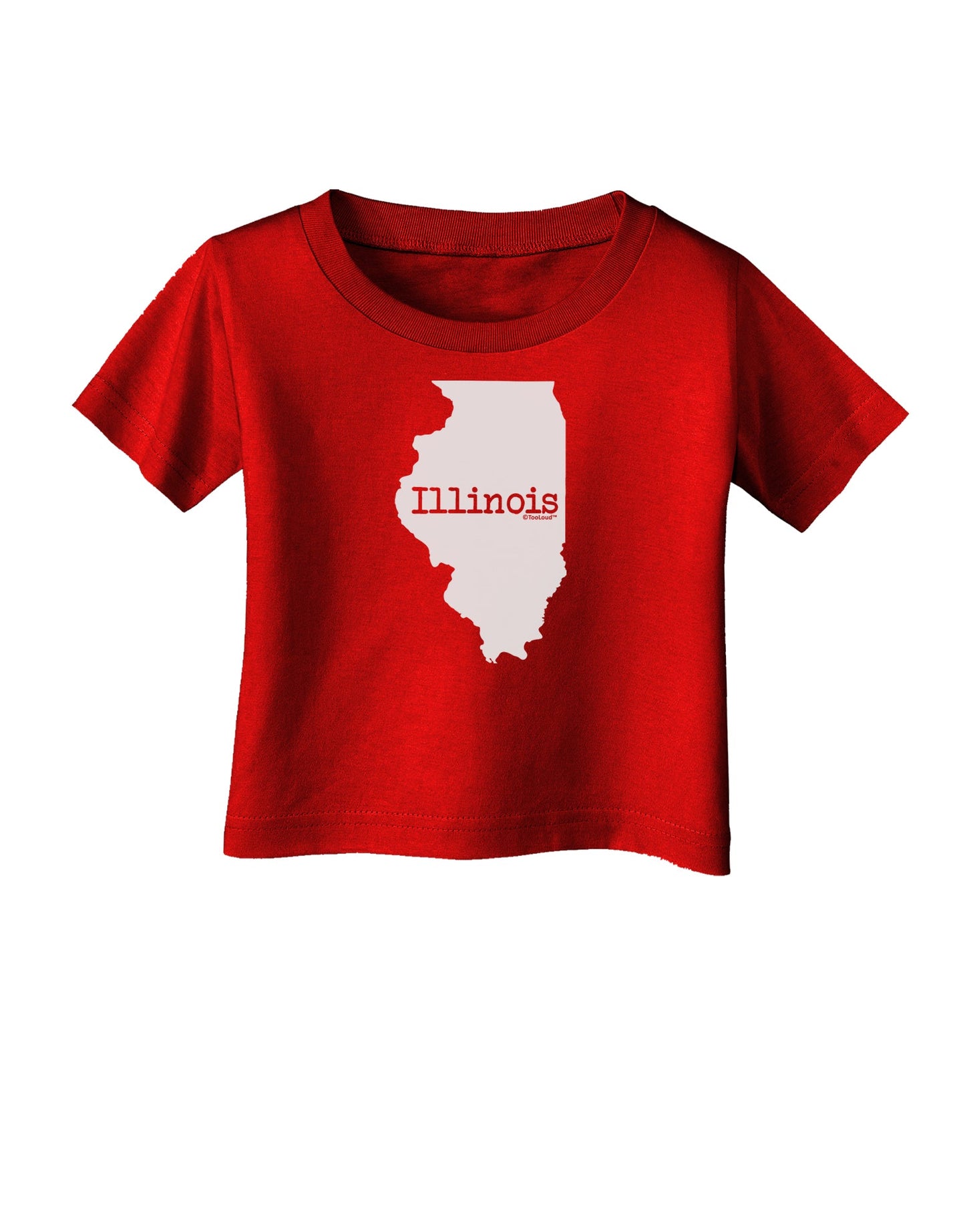 Illinois - United States Shape Infant T-Shirt Dark by TooLoud-Infant T-Shirt-TooLoud-Red-06-Months-Davson Sales