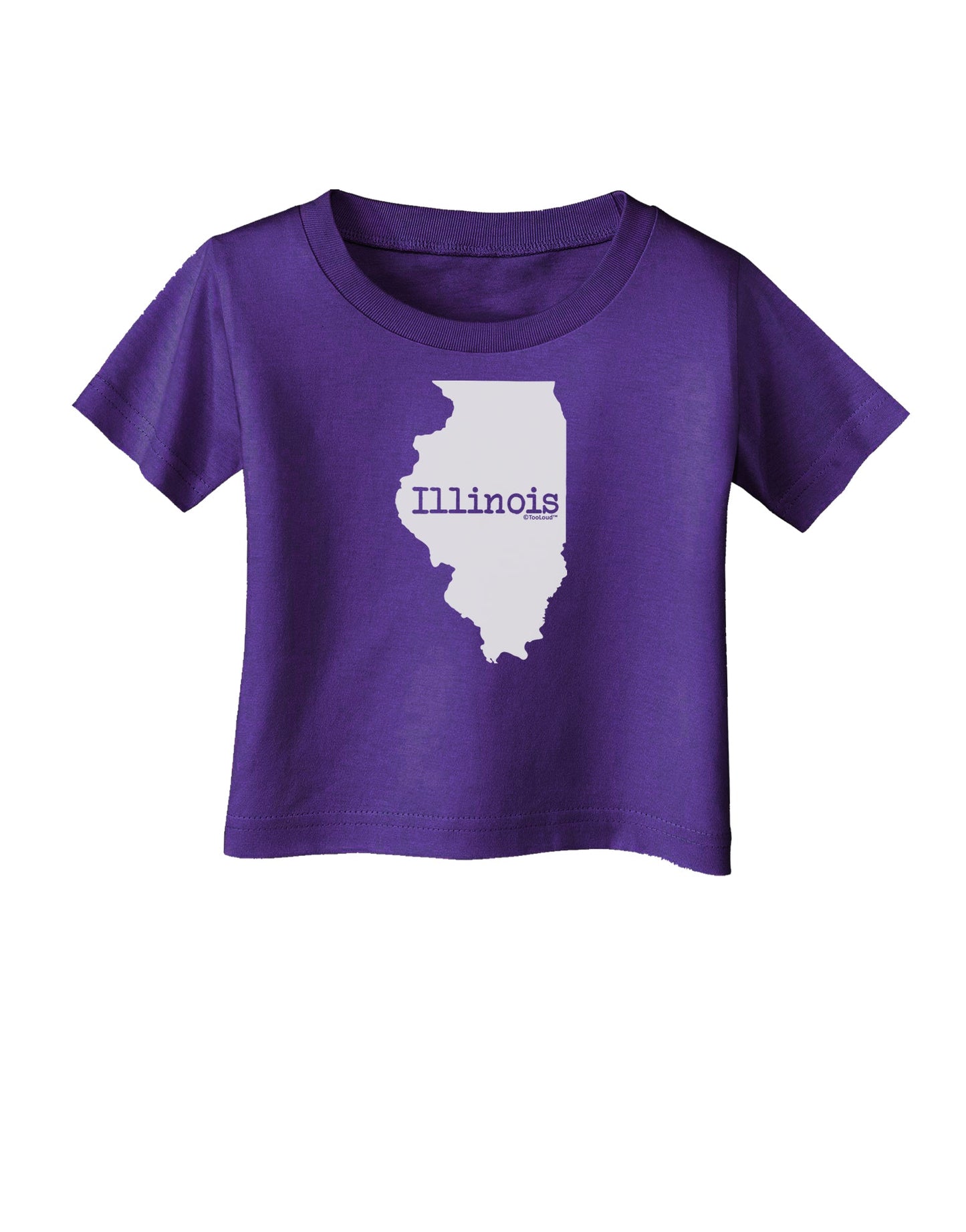Illinois - United States Shape Infant T-Shirt Dark by TooLoud-Infant T-Shirt-TooLoud-Purple-06-Months-Davson Sales